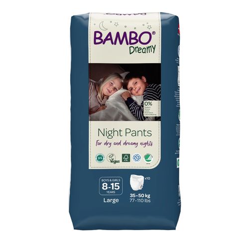 Bambo Dreamy Pants Night Boys And Girl 8-15 Years 10 Unités