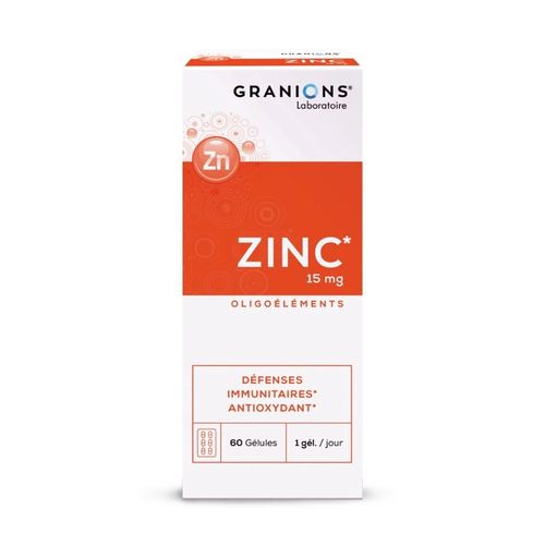 Zinc 15mg 60 Gélules