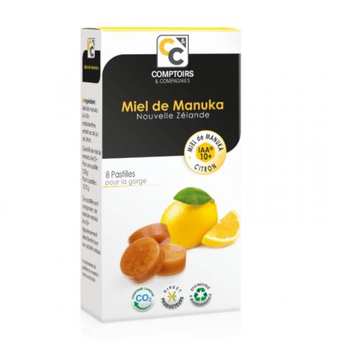 Pastilles pour la Gorge au Miel de Manuka et Citron - 8 Pastilles