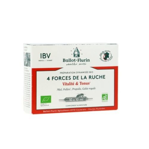 Préparation Dynamisée Biologique 4 Forces de la Ruche - 10 x 10ml