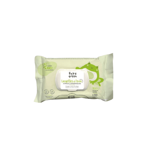 Baby Green Lingettes A L'eau Bio 60pcs