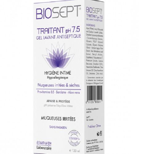 TRAITANT pH 7.5 GEL ANTISEPTIQUE 120 ML