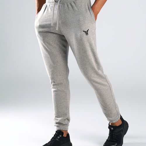 Essential Pantalon De Sport Coton Gris Chiné