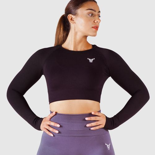 Essential Seamless Haut Court Femme Noir