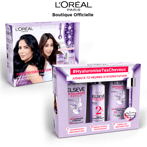 Elsève - Routine Hyaluron Repulp à L'Acide Hyaluronique pour Cheveux Déshydratés