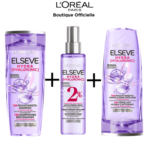 Elsève - Routine Hyaluron Repulp à L'Acide Hyaluronique pour Cheveux Déshydratés