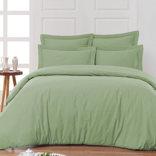 Housse Parure de Lit Coton Satiné 300 Fils - 4 Pièces (sans Couette)