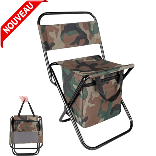 Chaise Pliante avec Sac de Rangement (pique-nique, Camping, Pêche, Randonnée, Chasse)