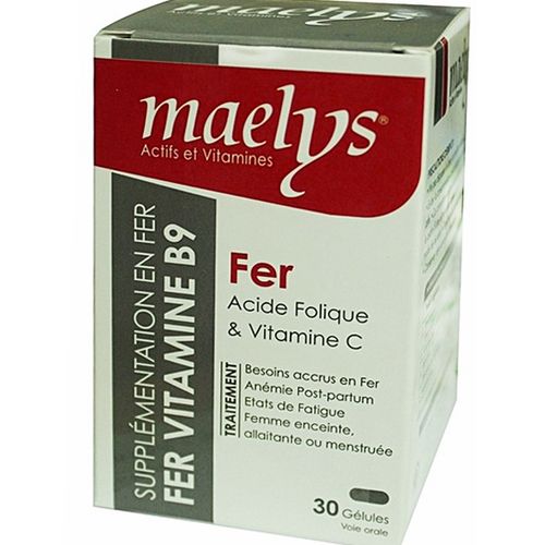  Fer Acide Folique et Vitamine C - 30 Gélules