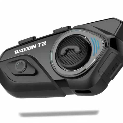Émetteur‑récepteur Bluetooth WAYXIN T2 pour moto (Intercom / Boom Mic)