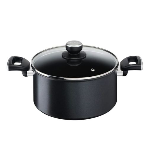 Unlimited Faitout 24cm+Couv Verre G2554602 - Antiadhésif - Induction Téfal
