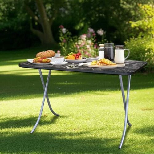 TABLE PLIABLE MARBRE NOIR MM