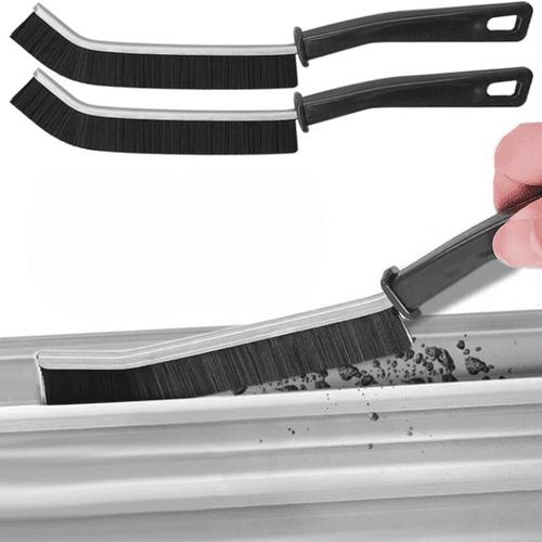 Kit de 2 Brosses de Nettoyage à Poils Durs pour Portes et Fenêtres et salle de bain
