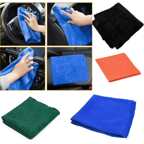 Serviette de Lavage de Voiture en Microfibre ,chiffon anti-poussière, serviette de lavage (colleur aléatoire)