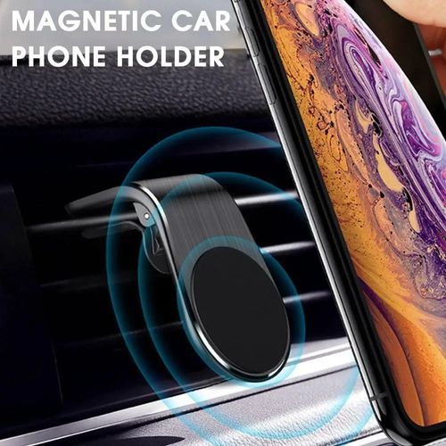 Support de téléphone portable magnétique en métal pour voiture avec grille d’aération