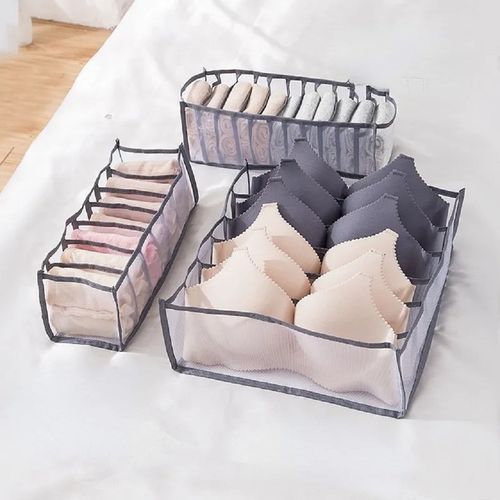 Ensemble D’Organisateurs de Sous-vêtements Pliables Multi-grilles