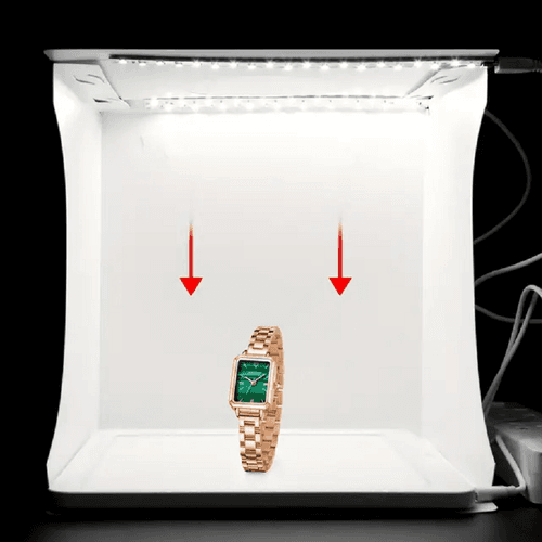 Studio photographie avec Double bande Led Mini, Studio Boite à lumière Lightbox