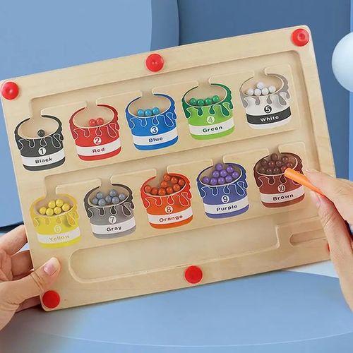Jouet Éducatif Magnétique en Bois pour Enfants