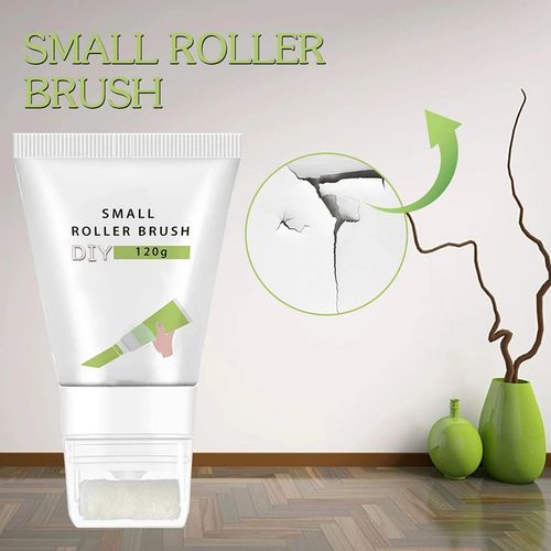 Petite Brosse de Réparation Murale à Rouleau ,Solution Polyvalente pour Taches, Fissures et Pelage,100g