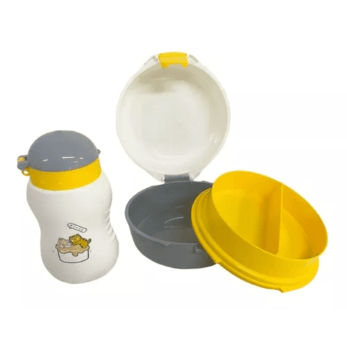 Lunch box pratique pour enfants avec séparateurs et bouteille