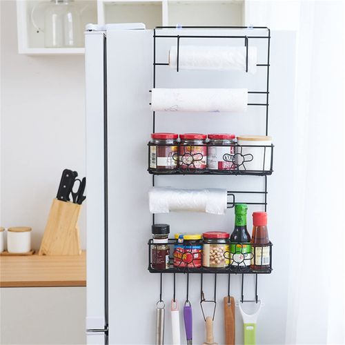 Support mural latéral pour réfrigérateur, étagère à épices de cuisine, gadgets de cuisine