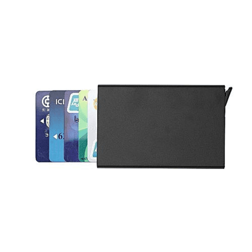 Porte-Carte de Crédit Automatique Pop-up en Aluminium Porte-Monnaie (Couleur Aléatoire)