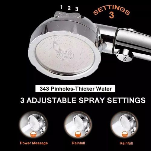 Pommeau De Douche Économie D’eau Avec Rotation À 360 Degrés Et Ventilation Intégrée