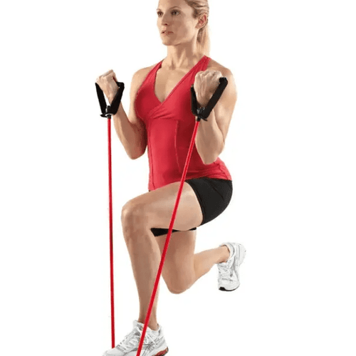 Bande élastique avec poignées, corde de traction, exercice de Fitness, Yoga ( couleur aléatoire )