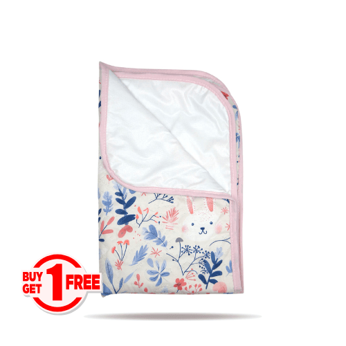 Tapis à Langer Bébé Imperméable Câlins Lapins 50x80 cm - Un acheté le 2éme est offert