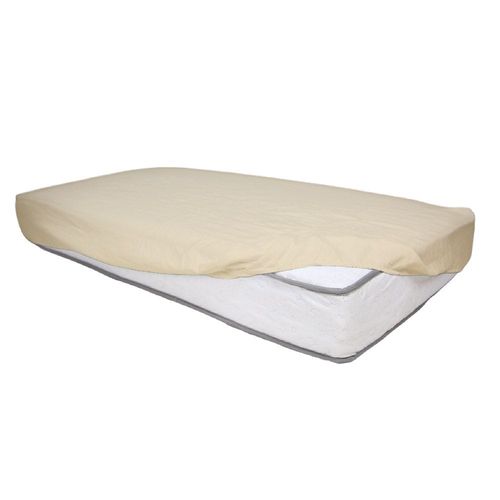 Drap Housse Bébé Beige Sable (60x120cm) // Doux & Antiallergique