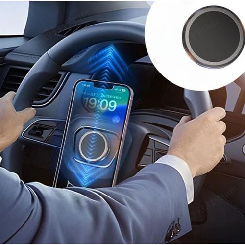 Support de téléphone magnétique pour volant de voiture avec rotation à 360°