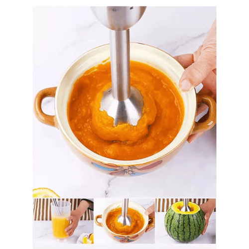 Mixeur plongeant multifonction 3 en 1, hachoir et fouet électrique en acier inoxydable 600 W pour la cuisine