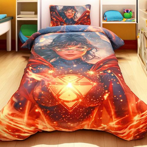 Housse de couette Fille Gardienne de la Flamme - 1 Place - (160x220 cm) + 1 Taies d’Oreiller