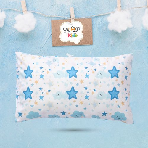 Housse de Couette Bébé Premium Double Face Nuit Etoilée (Housse -115x130cm- + 1 TO -30x50 cm-) - pour Votre Bébé // Collection Berçeaux de Rêves !
