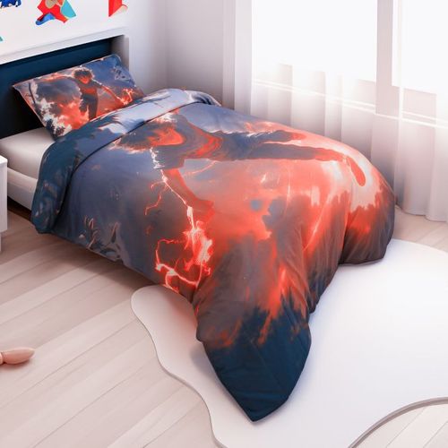 Housse de Couette Garçon Maître de Magma 1 Place - (160x220 cm) + 1 Taies d’Oreiller  