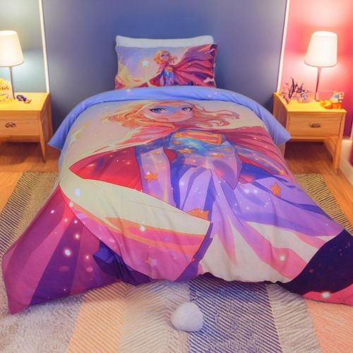 Housse de Couette Messagère du Cosmos 1 Place  (160x220 cm) + 1 Taies d’Oreiller
