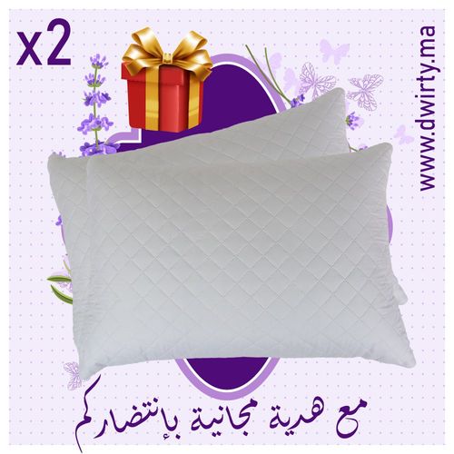 Pack 2 Oreillers MALABATA + Cadeau  :  Plongez dans le sommeil ultime