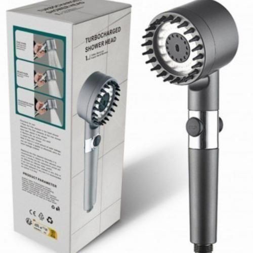Pommeau de Douche Haute Pression Deluxe - 3 Jets + Fonction Massage - Système Anti-Calcaire