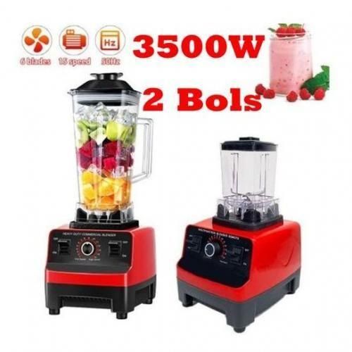 Robolux Mixeur Puissant 3500W 15 Vitesses, 2 Bols Incassable pour Presse-agrumes