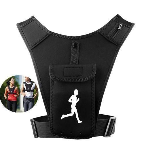 Gilet Ajustable pour Course à Pied, Escalade et Cyclisme, avec Support Téléphone et Ceinture Réglable