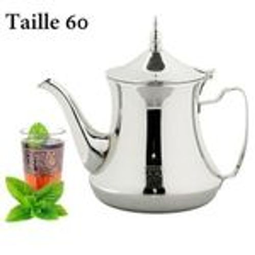 Théière Marocaine en Inox Design moderne avec Filtre Intégré, Taille 60 - BERRAD MEGHRIBI