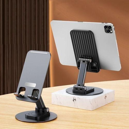 Support de téléphone de bureau en alliage daluminium,rotatif à 360°