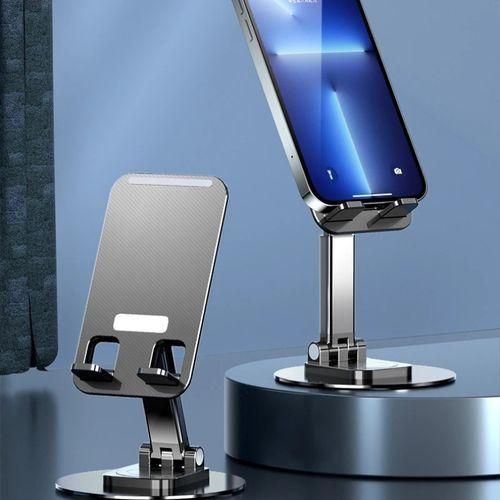 Support de téléphone de bureau en alliage daluminium,rotatif à 360°