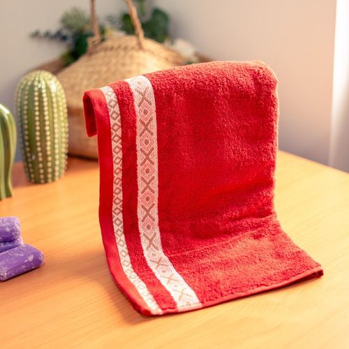 Berbère serviette 50x90 100% coton - Rouge