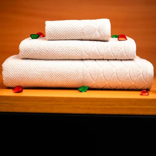 cassilia G019 pack 3 serviettes 100% coton gris clair