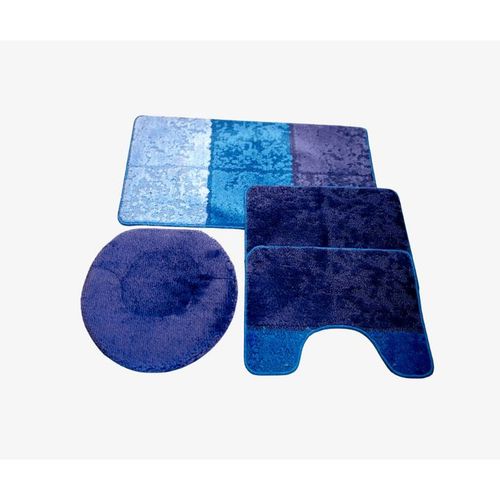 Silver tapis de bain 4 pièces Bleu