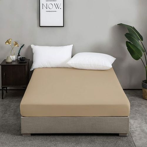 Drap Housse Beige Sable (180x200 cm) // Doux & antiallergique