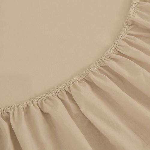 Drap Housse Beige Sable (180x200 cm) // Doux & antiallergique