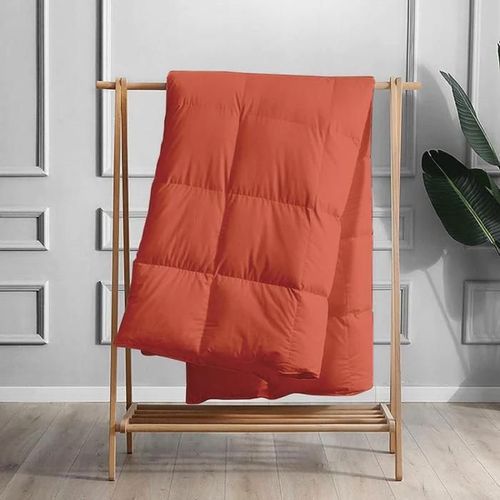 Couette en Microfibre Antiallergique - Orange Brique - 220x240cm