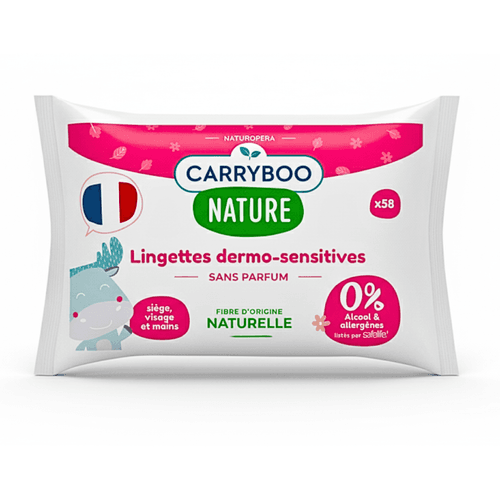Lingettes Dermo-Sensitives Sans Parfums 58 Pieces